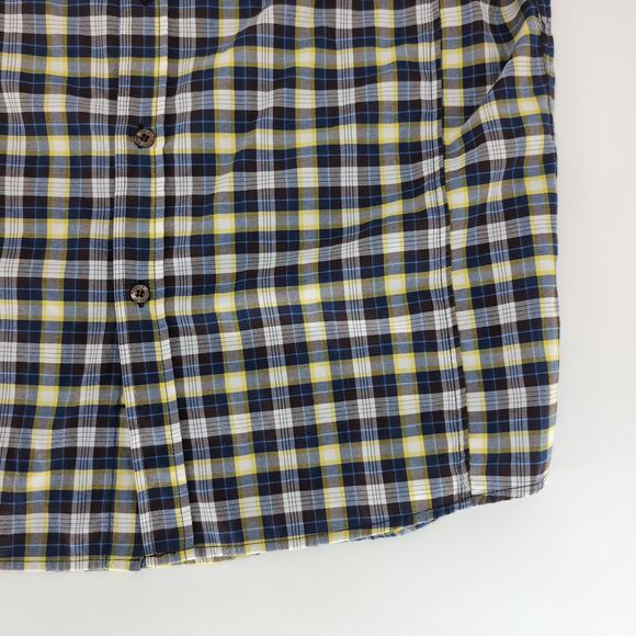 No Retreat Mens Multicolor Checkered Button Down Short Sleeve Shirt GUC- Size XL - Picture 6 of 12